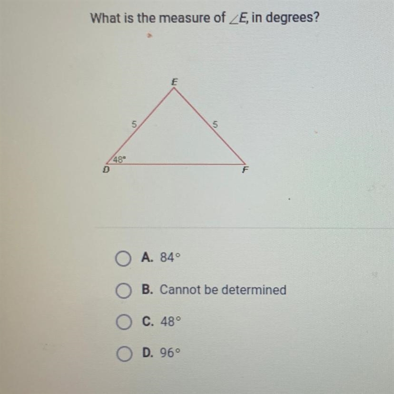 What is the measure of E, in degrees? 5 48° F-example-1