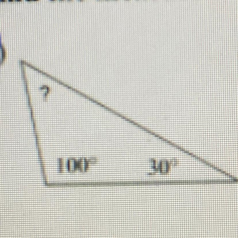 What is the measure of the missing angle?-example-1