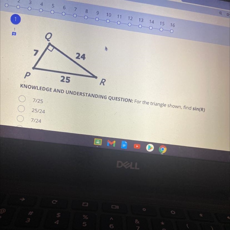 Find Sin(r) Answers to pick from 1.7/25 2.25/24 3.7/24 4.24/25-example-1
