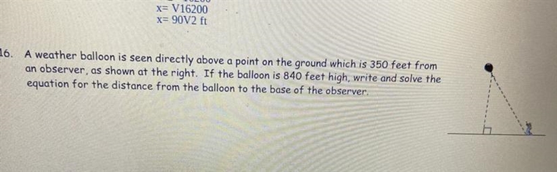 Use Pythagorean theorem to solve for x-example-1