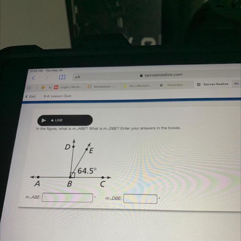 NEED HELP FAST In this figure what is m-example-1