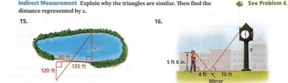 How are the triangles similar??-example-1