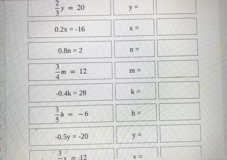 PLEASE HELP!!!!⚠️ the last equation is “3/5x=12” if you can answer that as well thank-example-1