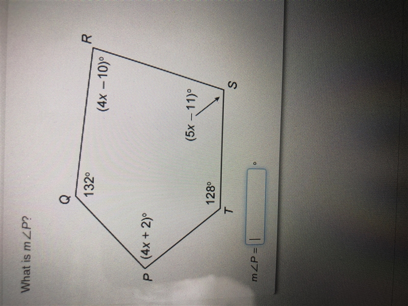 What is measure p angles has 5 sides-example-1