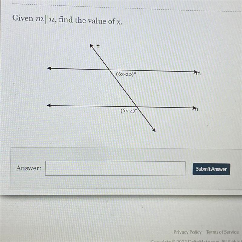 Given m||n find the value of x.-example-1