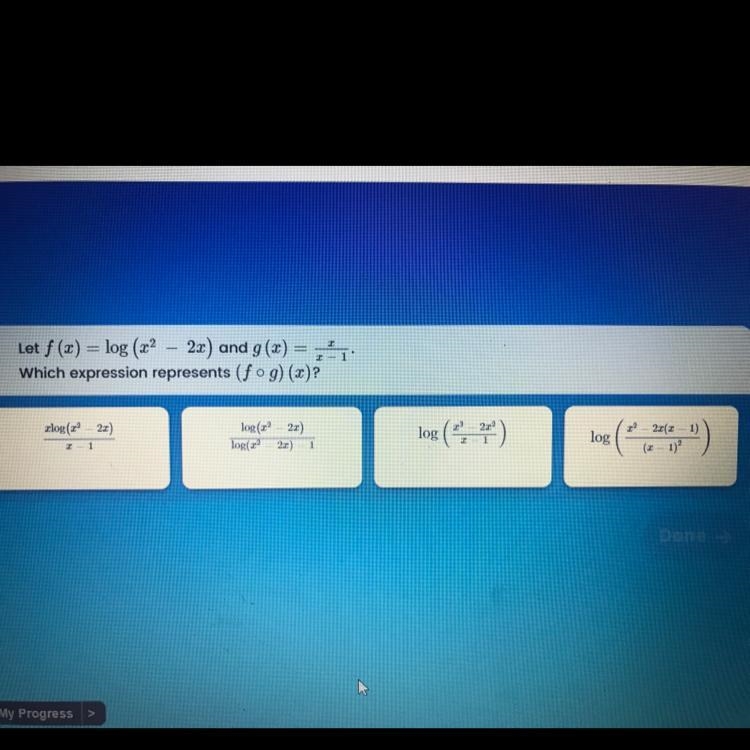 Which expression represents (fog) (x)-example-1