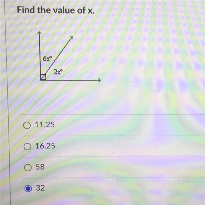 Find the value of x. 6x/2x help please-example-1