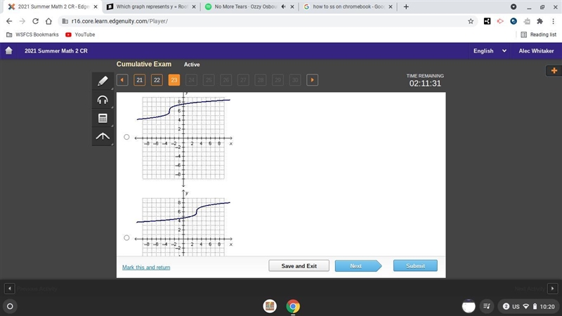 Which graph represents y = RootIndex 3 StartRoot x + 6 EndRoot minus 3? in a test-example-2