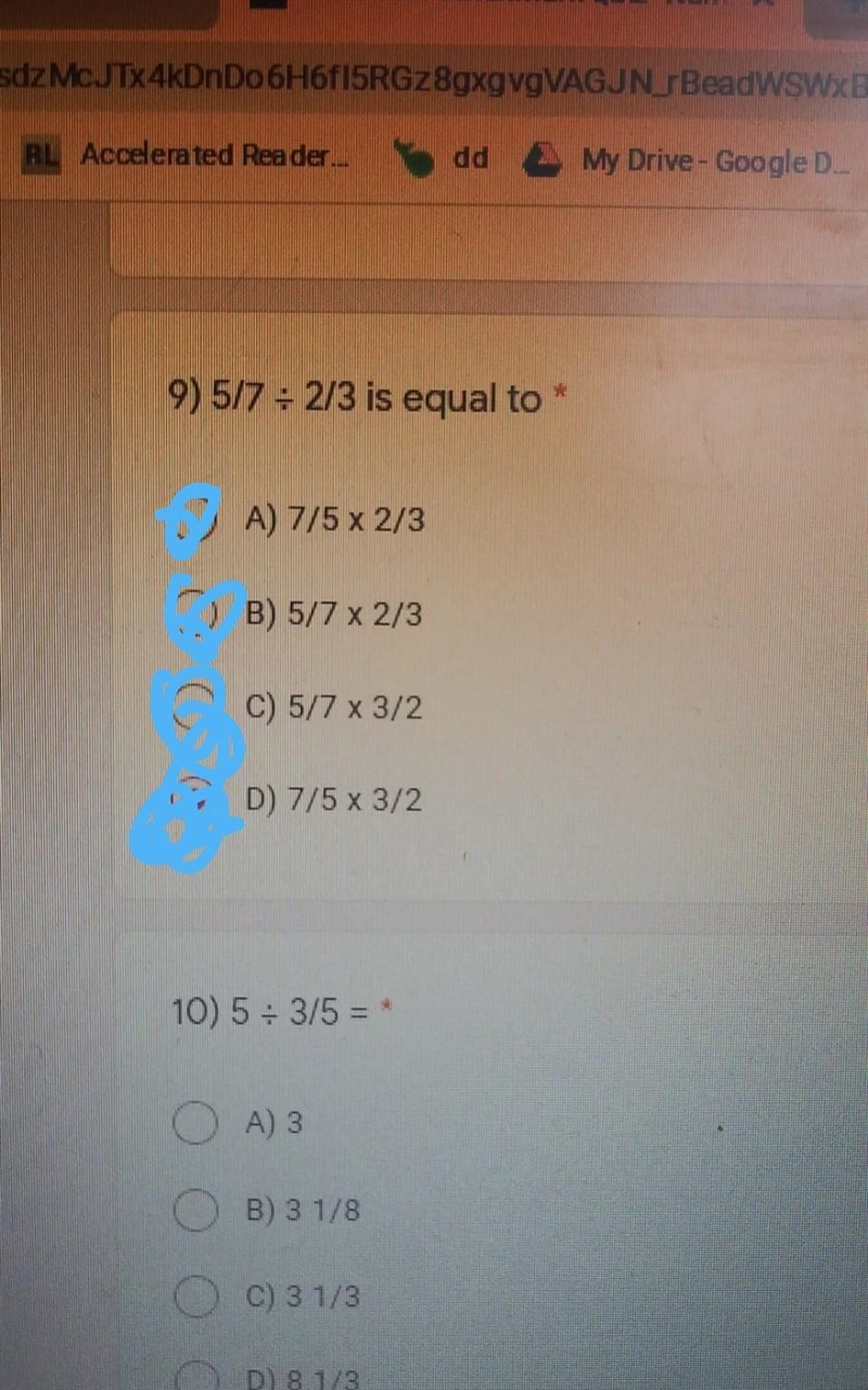 5/7 ÷ 2/3=? Is it A? Is it B? Is it C? Or is it D?​-example-1