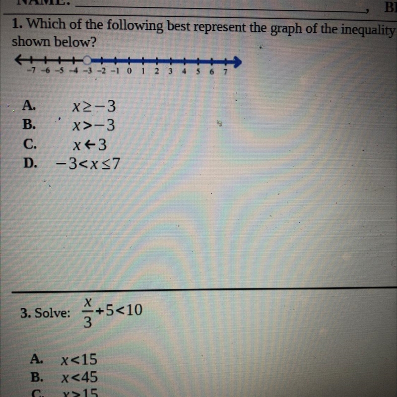 Which of the following best represent the graph of the inequality shown below?-example-1