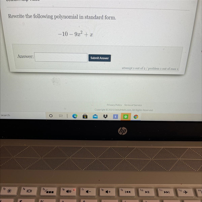 Rewrite polynomial in standard form! Please help-example-1