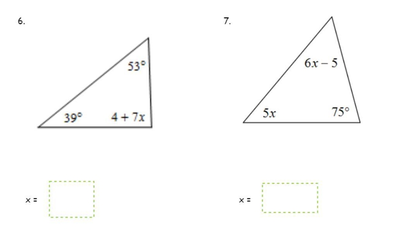 Find the value of X of the two problems below-example-1