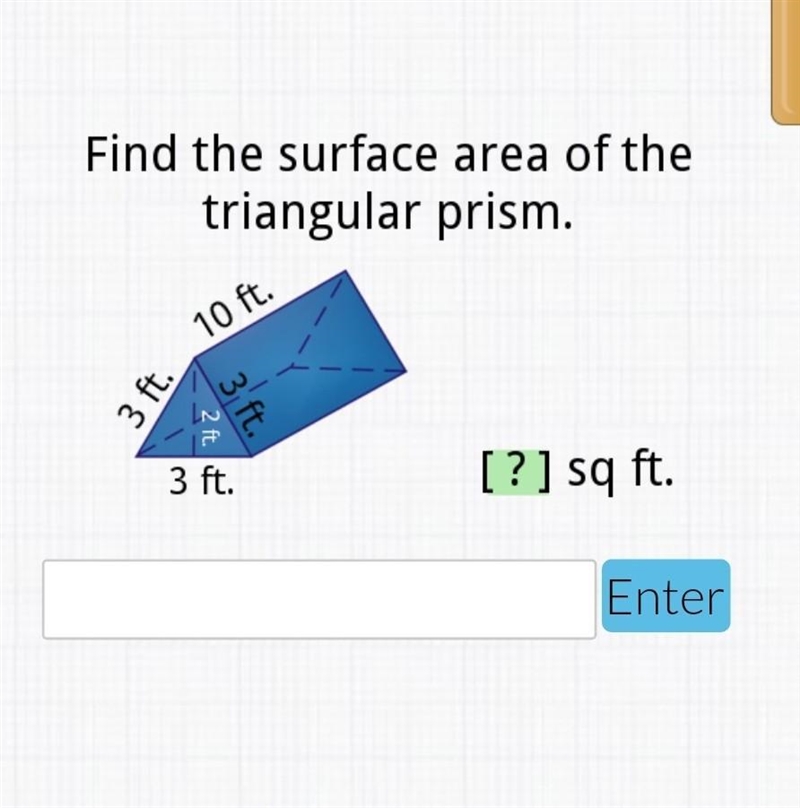 Find the surface area of the triangular prism ​-example-1