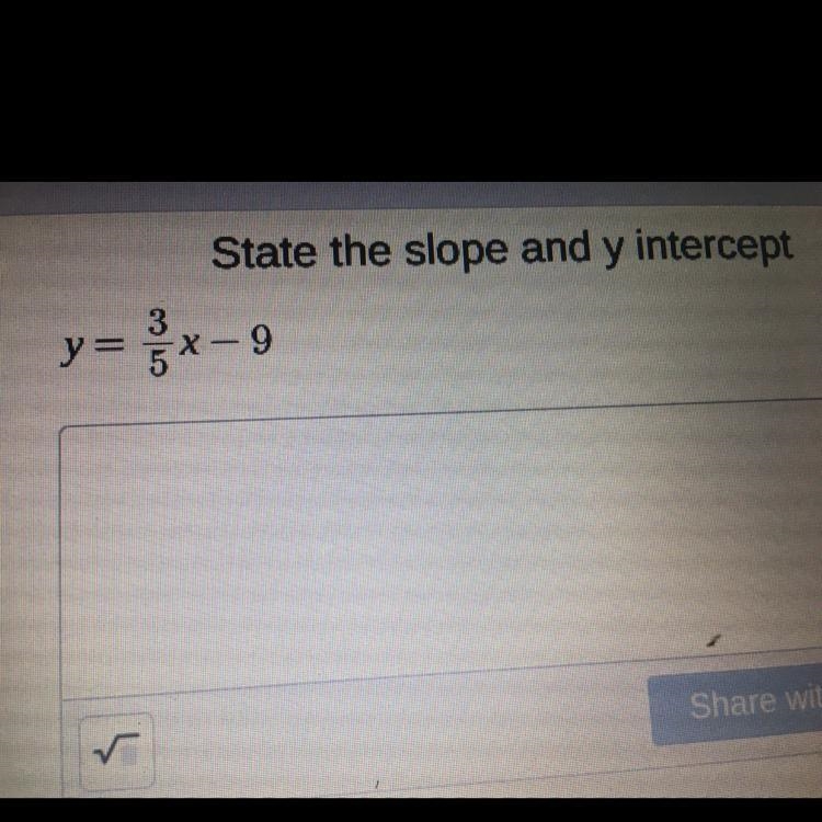 What is the slope and y intercept?-example-1