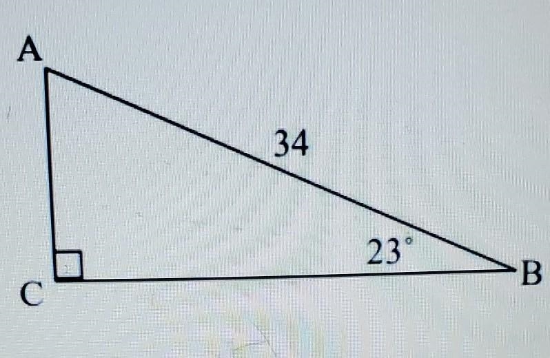 Find the missing pieces of the triangle round to the nearest tenth ​-example-1