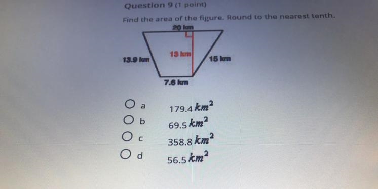 Please find the area of the figure.-example-1