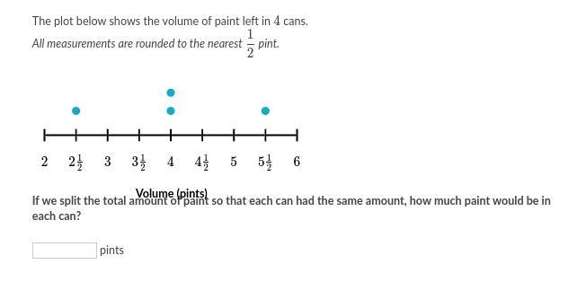 If we split the total amount of paint so that each can had the same amount, how much-example-1