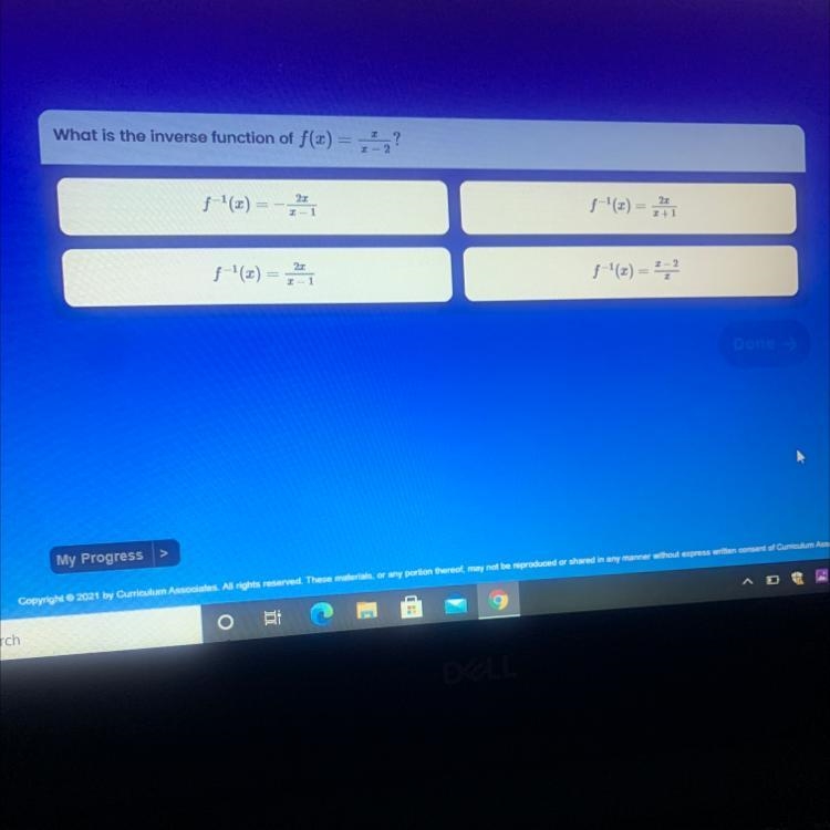 What is the inverse function of f(x) = x-example-1