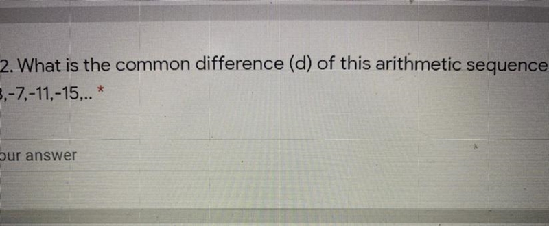 What is the common different of this arithmetic sequence ?-example-1