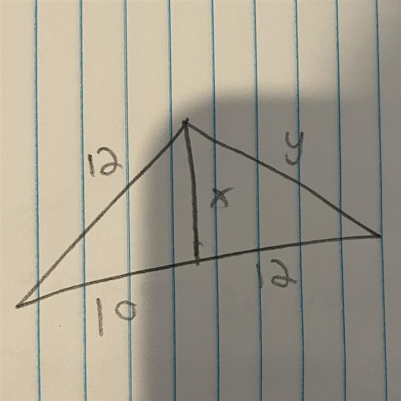 Find x and y Pythagorean theorem-example-1