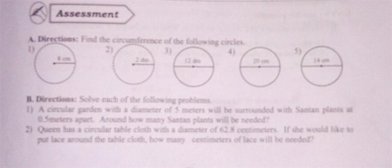 Find circumference of the following circle. ​-example-1