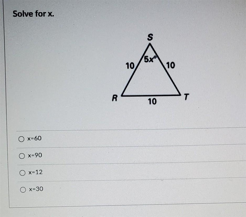 Solve for x. im pretty confused on how to do this i thought it was 60 but i was wrong-example-1