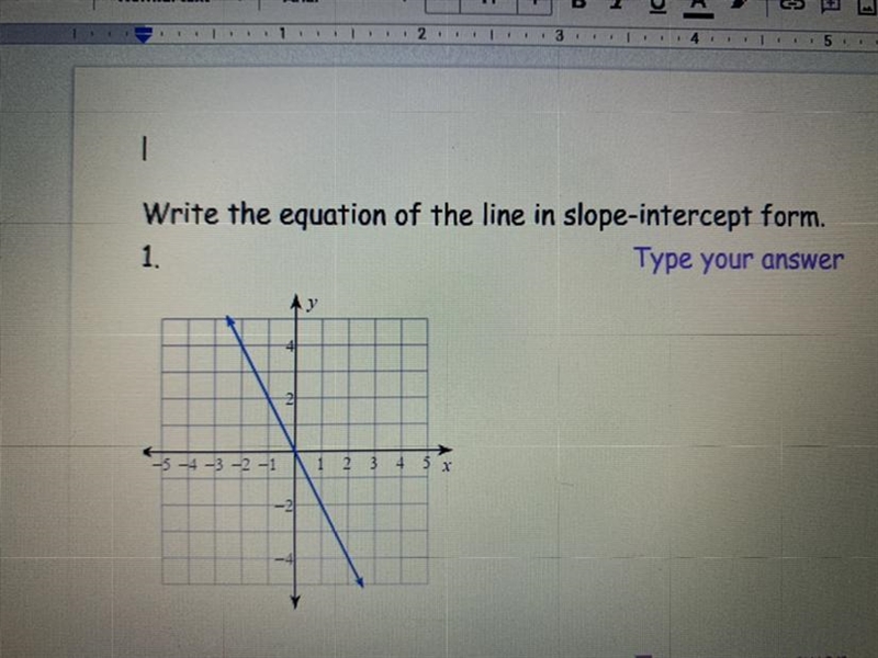 What is the equation of the line in slope-intercept form?-example-1