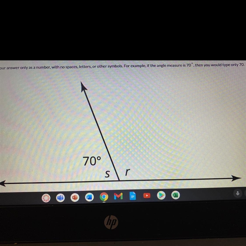 Angles s and r form an linear pair. According to the Linear Pair Postulate, what is-example-1