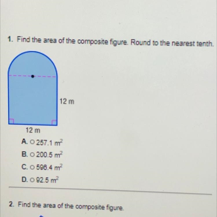 Find the area of the composite figure.-example-1