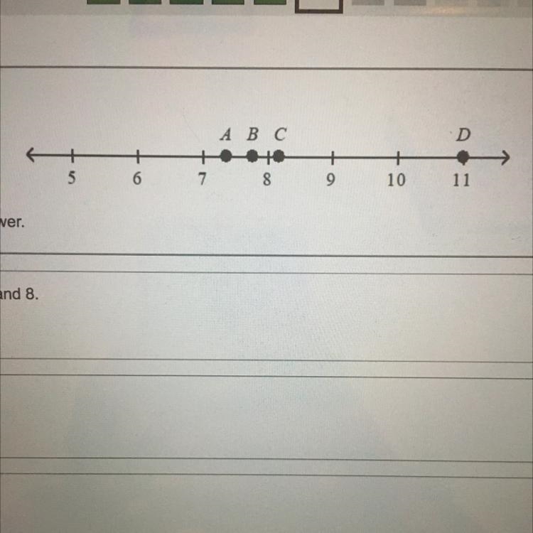 Which point best represents 55? Explain your answer.-example-1