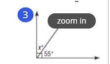 Find the missing angle x. Show your work.-example-1