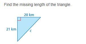 Find the missing length of the triangle.-example-1