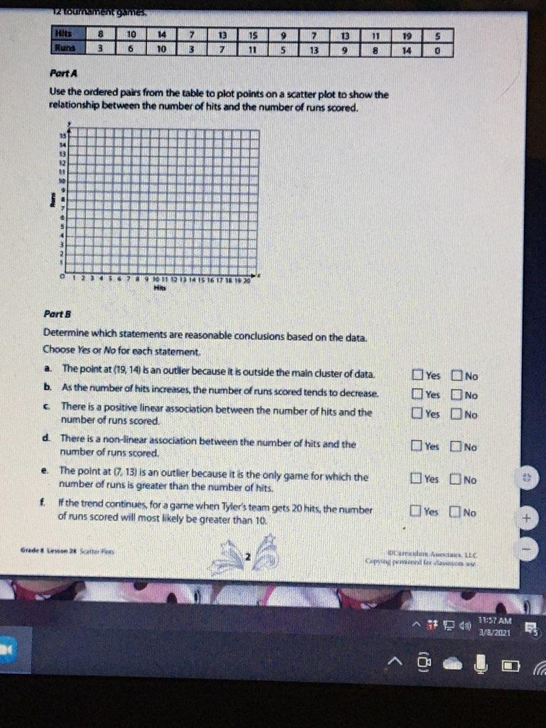 Determine which statement are reasonable conclusion base on the data. A. Positive-example-1