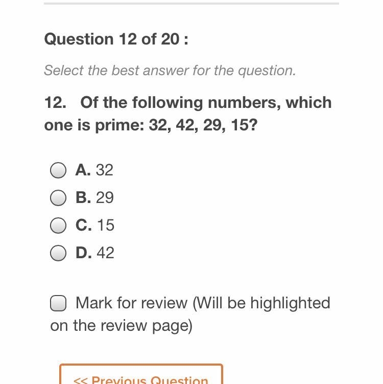 Which one is prime 32,42,29,15-example-1