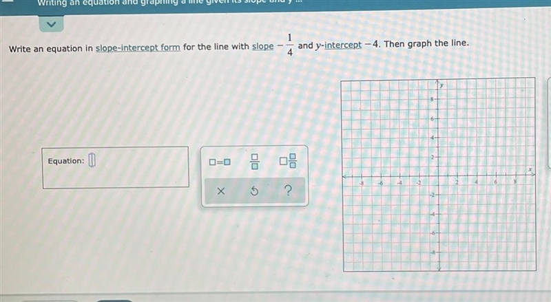 Write an equation in slope-intercept form for the line with slope and y-intercept-example-1