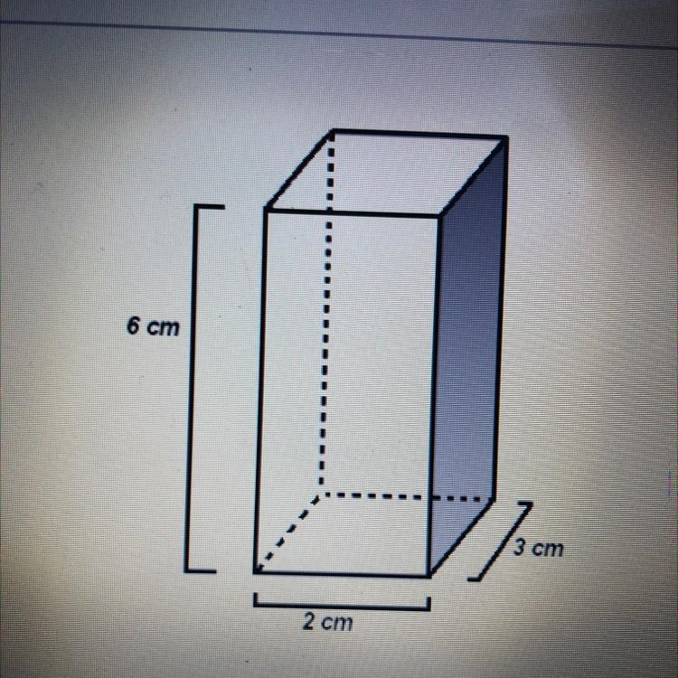 What is the volume of the rectangular prism A 11cm B 24cm C 30cm D 36cm-example-1