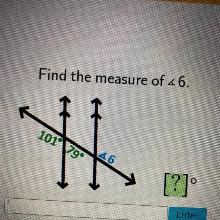 Find the measure of 6-example-1