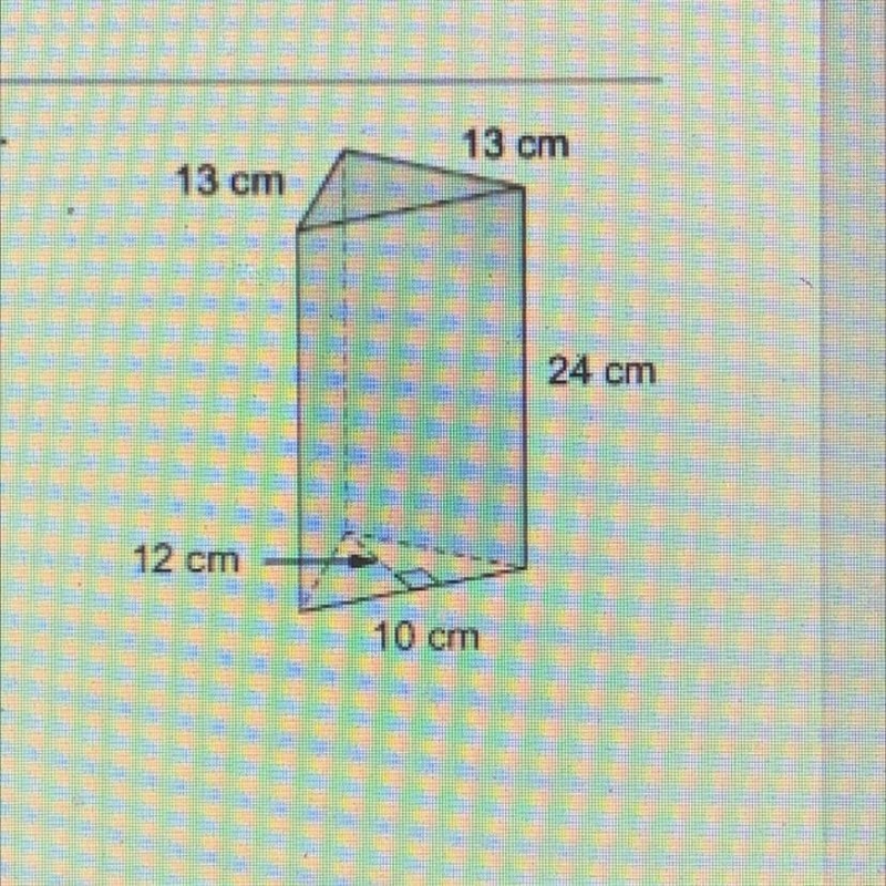 2. Gabriel buys a plastic pencil case as shown. SHOW YOUR WORK. What is the surface-example-1