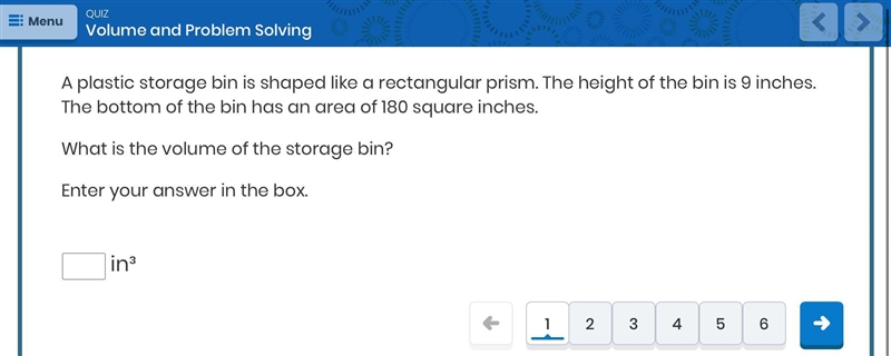 What is the volume of the storage bin?-example-1