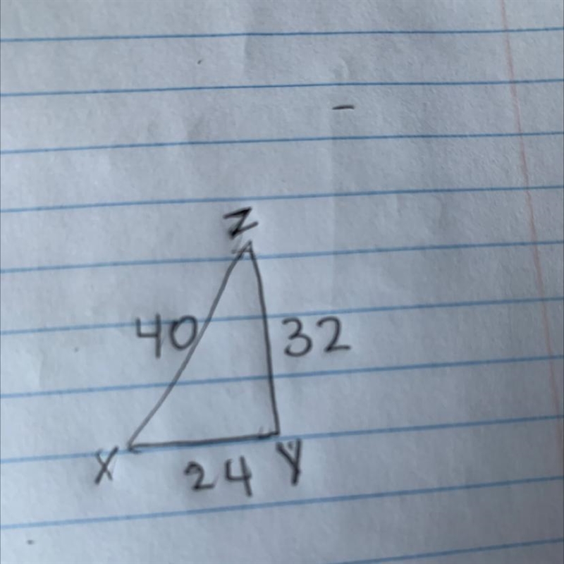 What is the trig ratio for the picture below Tan X-example-1