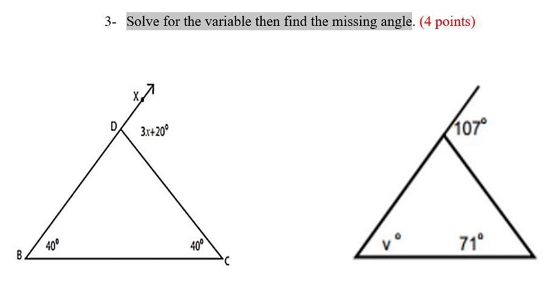 Solve for the variable then find the missing angle.-example-1