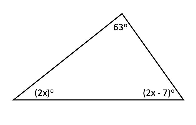 Ven the diagram below, find the value of x: a 27.5 b 62 c 8.5 d 31-example-1