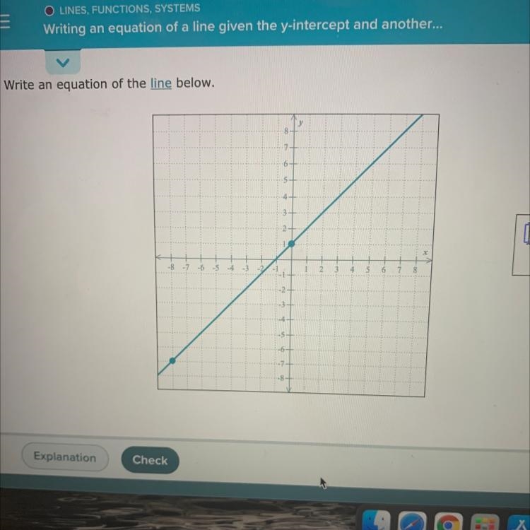 Write an equation of the line below.-example-1