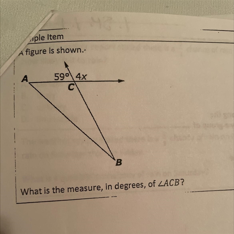 Figure is shown. What is the measure, in degrees, of-example-1