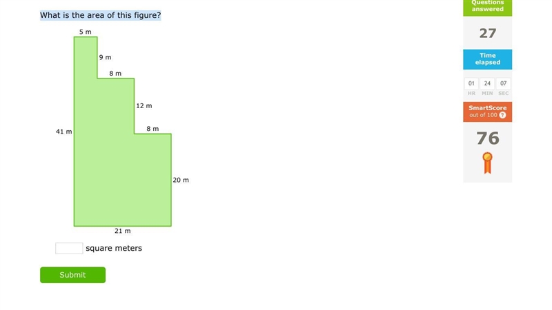 What is the area of this figure?-example-1