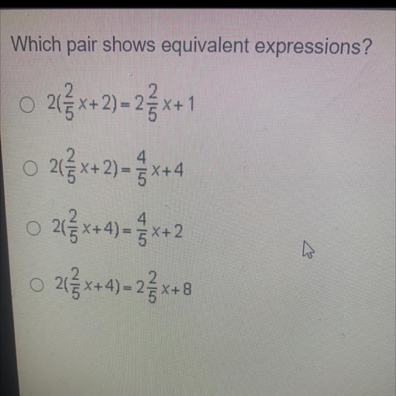 Which pairs show equivalent expression-example-1