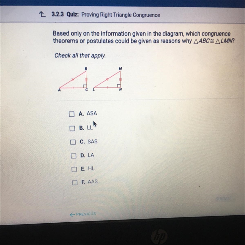 Based only on the information given in the diagram, which congruence theorems or postulates-example-1