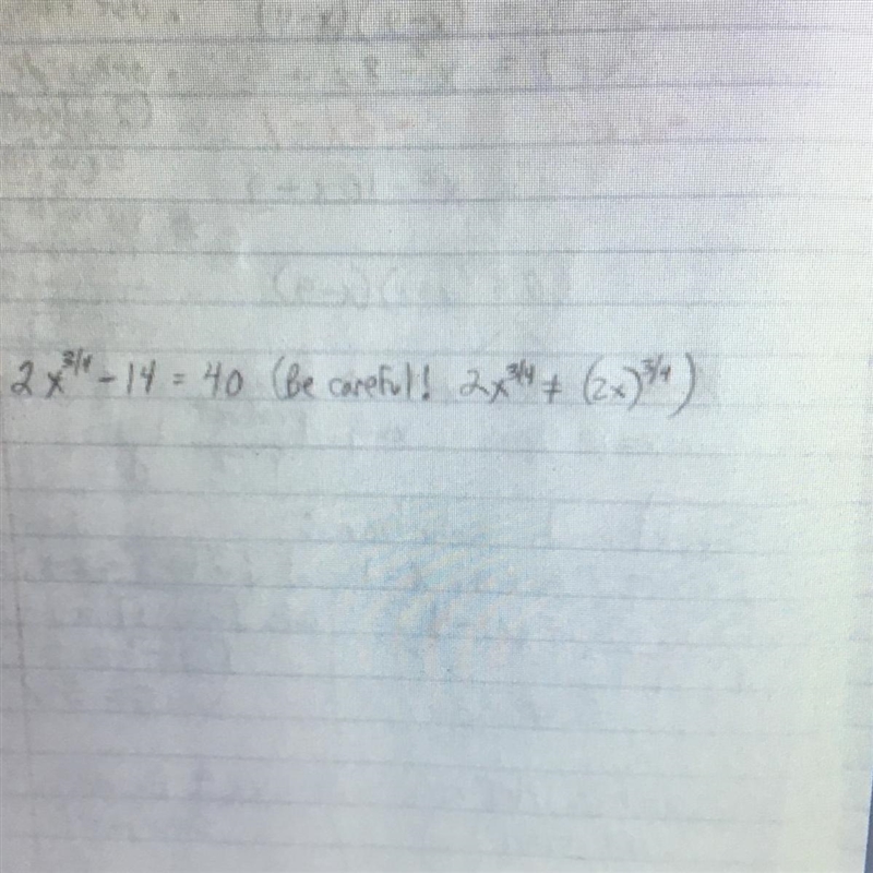 Solving Equations with Rational Exponents Solve and check. Show all work,-example-1