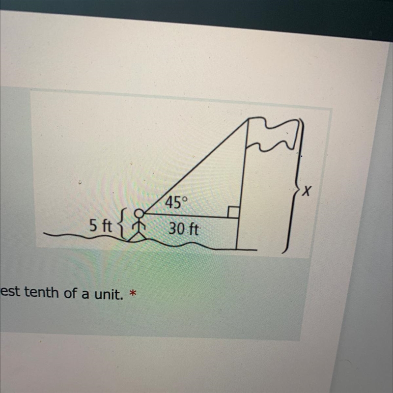 Find the value of X around the lengths of the nearest unit-example-1