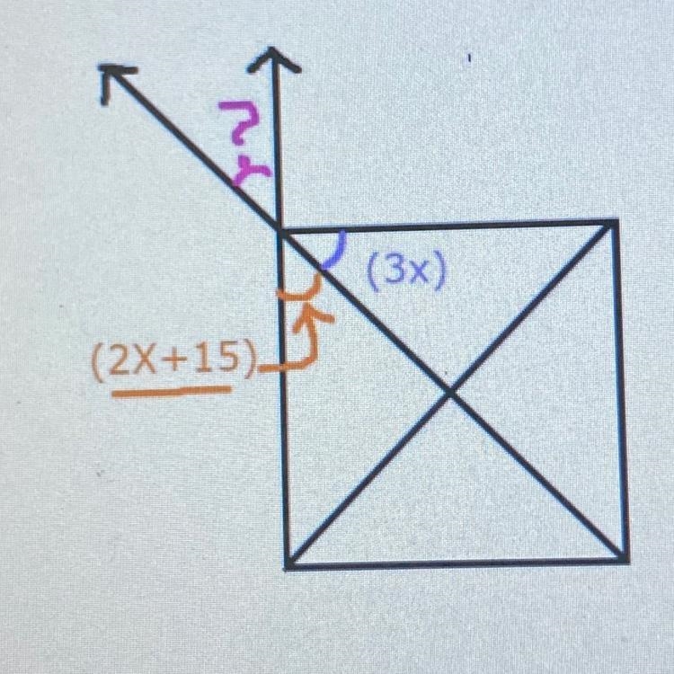 Find the true measurements of the missing angle and show your work-example-1